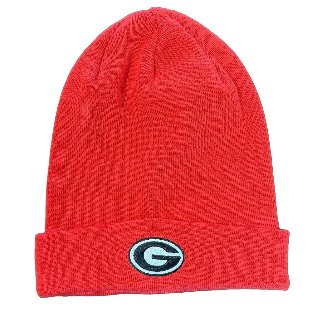 Nike Georgia Bulldogs Adult Beanie Hat OSFM Red Knit Cuffed NCAA Football